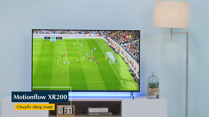 Công nghệ XR Motion Flow trên Tivi Sony giúp hiển thị cảnh chuyển động nhanh mượt mà