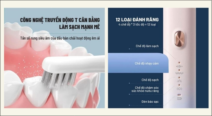Bàn chải điện Huyndai Bàn chải điện Huyndai giúp bảo vệ nướu tối đa nhờ các chế độ nhẹ nhàng và massage chuyên biệt
