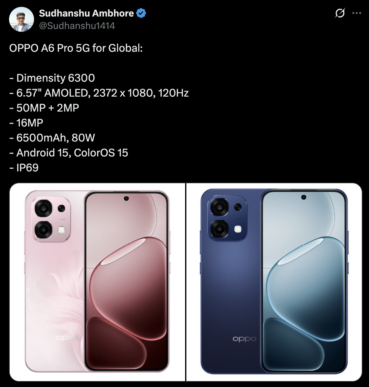 OPPO A6 Pro 5G OPPO A6 Pro 5G