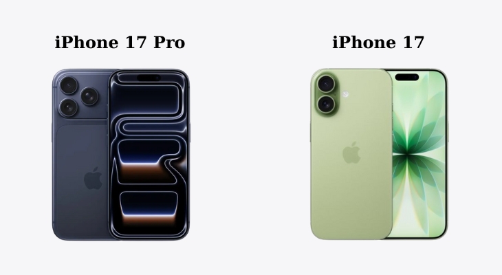 iPhone 17 và iPhone 17 Pro đều có thiết kế cao cấp với khung nhôm và mặt kính Ceramic Shield 2