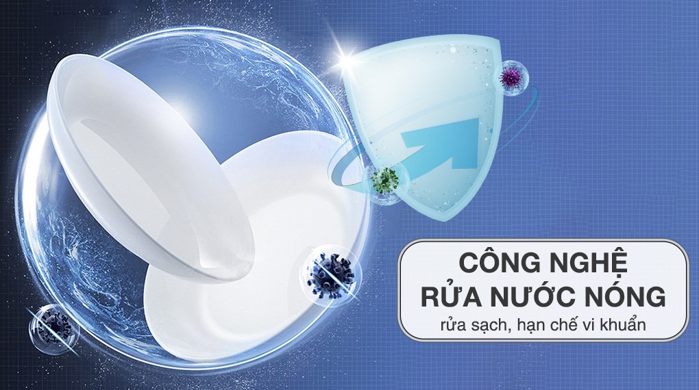 Máy rửa chén độc lập Hòa Phát HD F1407DBB TM loại bỏ những vết dầu mỡ cứng đầu hiệu quả