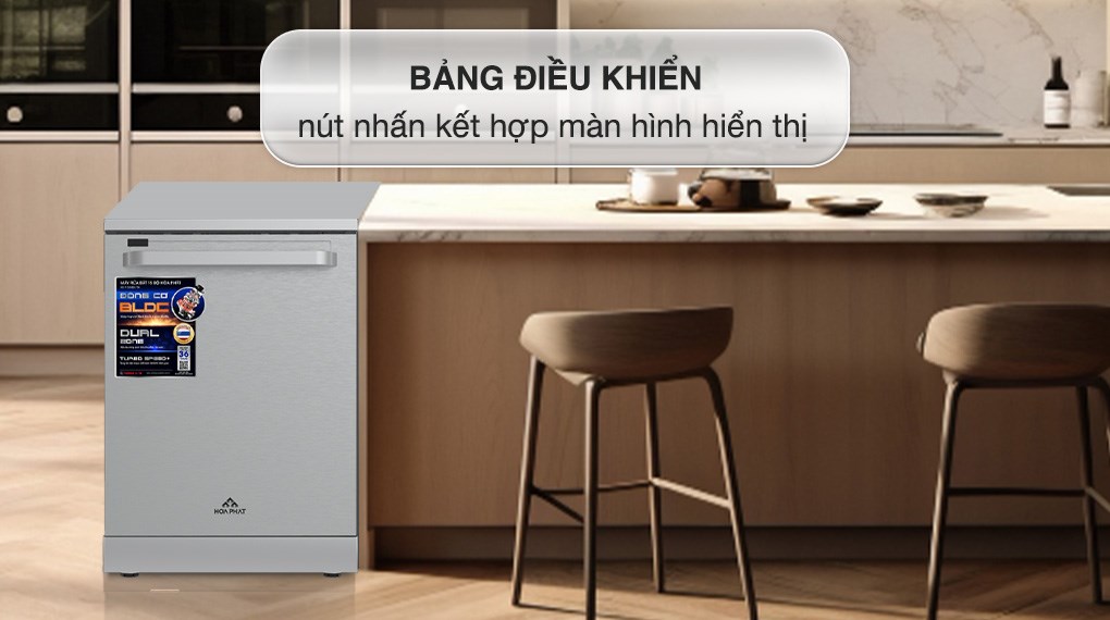 Máy rửa chén độc lập Hòa Phát HD F1508EBS TM sở hữu nhiều tiện ích, tiện lợi khi sử dụng