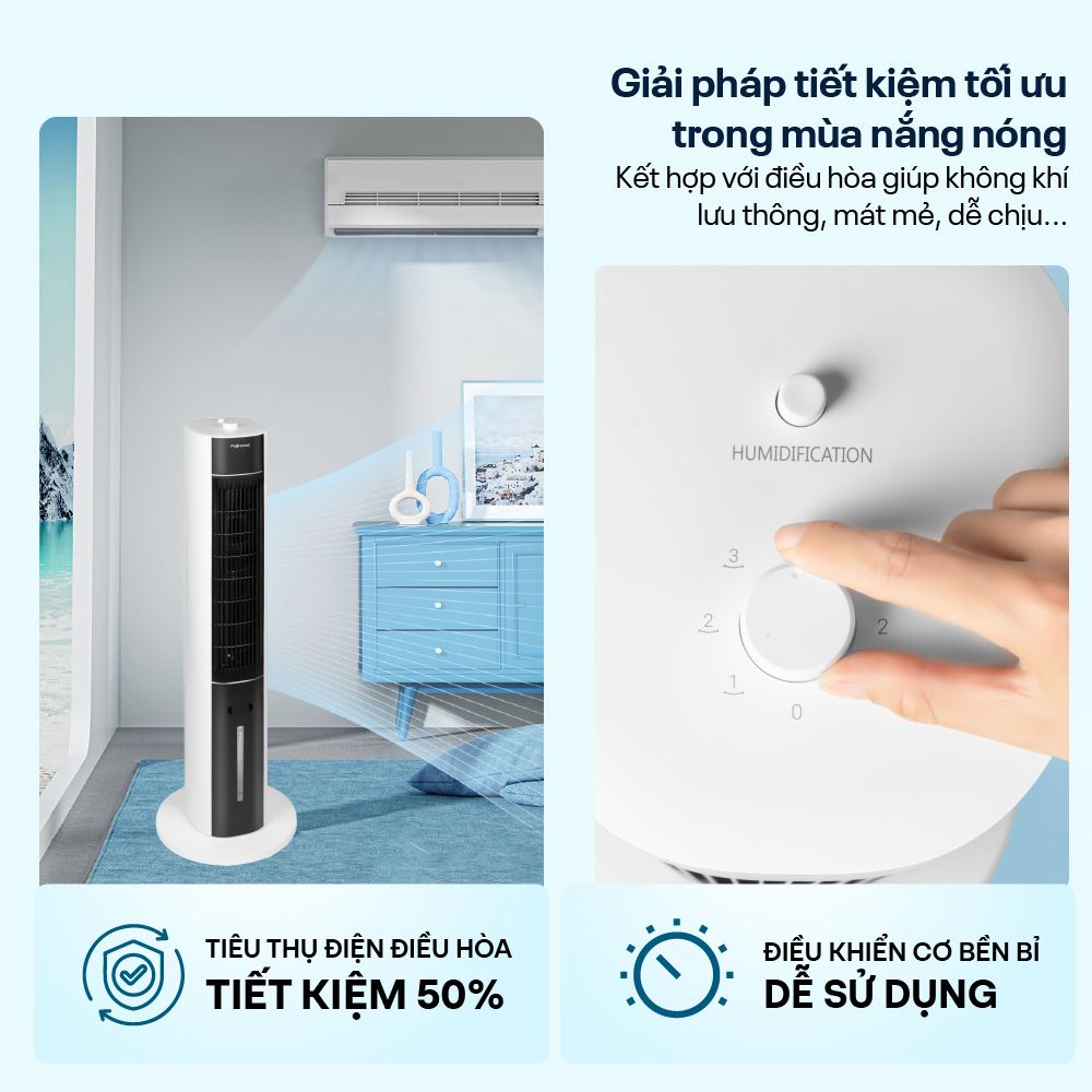 Quạt điều hoà FUJIHOME AC-18LM 43W hỗ trợ làm mát hiệu quả
