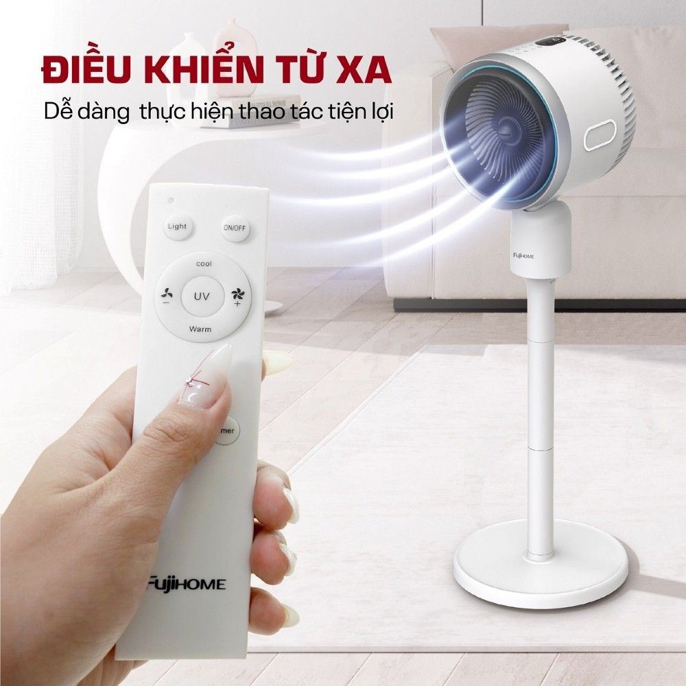 Quạt điều hoà FUJIHOME AC707 60W điều khiển từ xa đơn giản, tiện lợi
