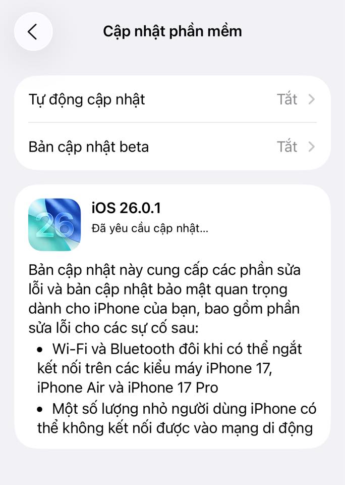 iOS 26.0.1