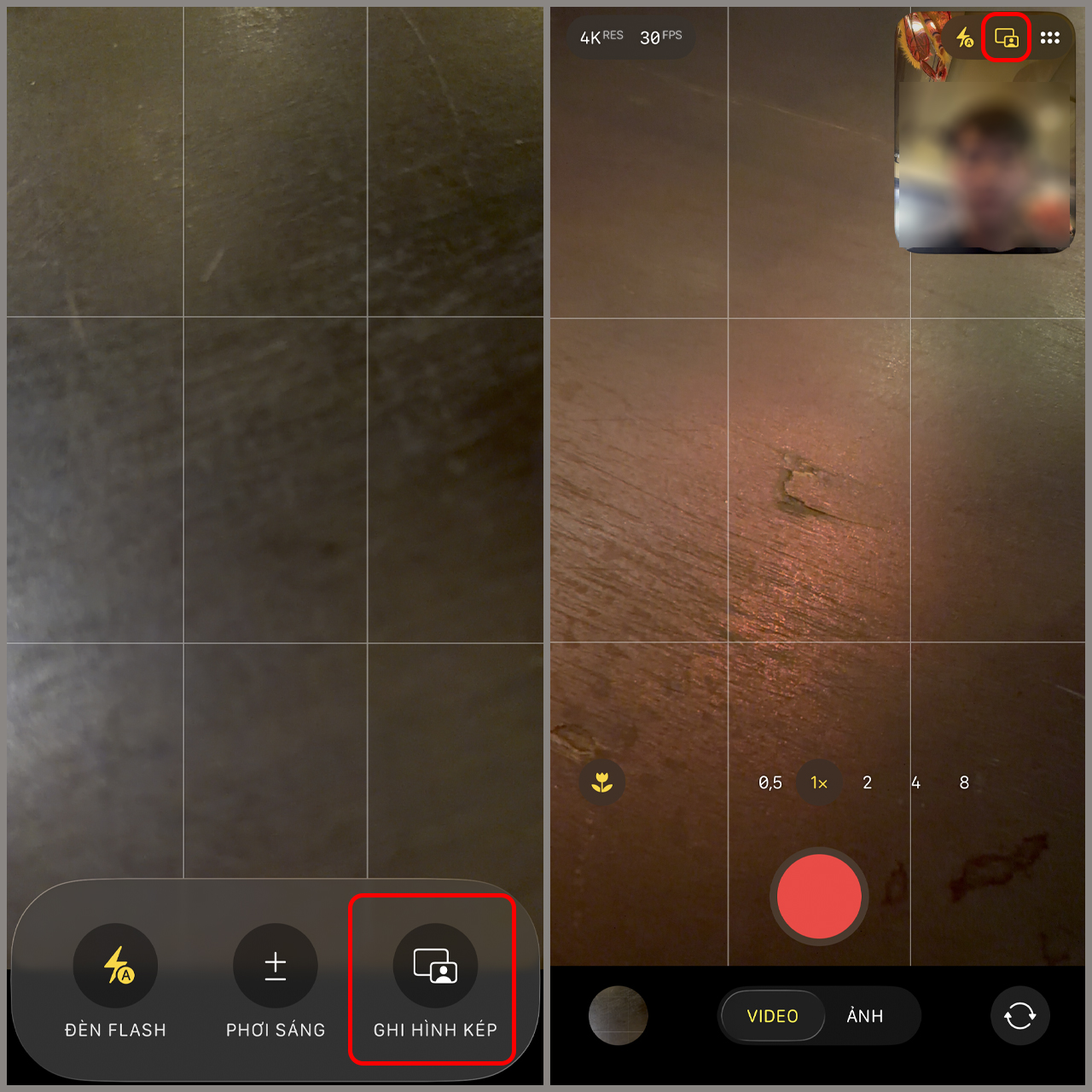 Cách ghi hình kép trên iPhone 17