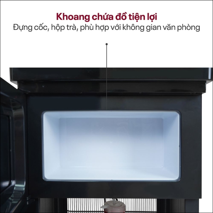 Cây nước nóng lạnh FUJIHOME TB815 1420W trang bị khoang chứa đồ tiện lợi