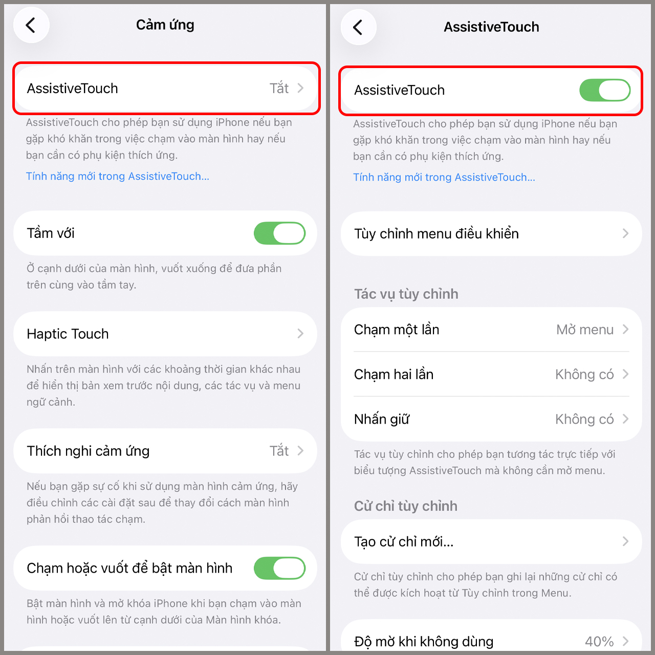 Cách bật nút Home ảo trên iPhone 17