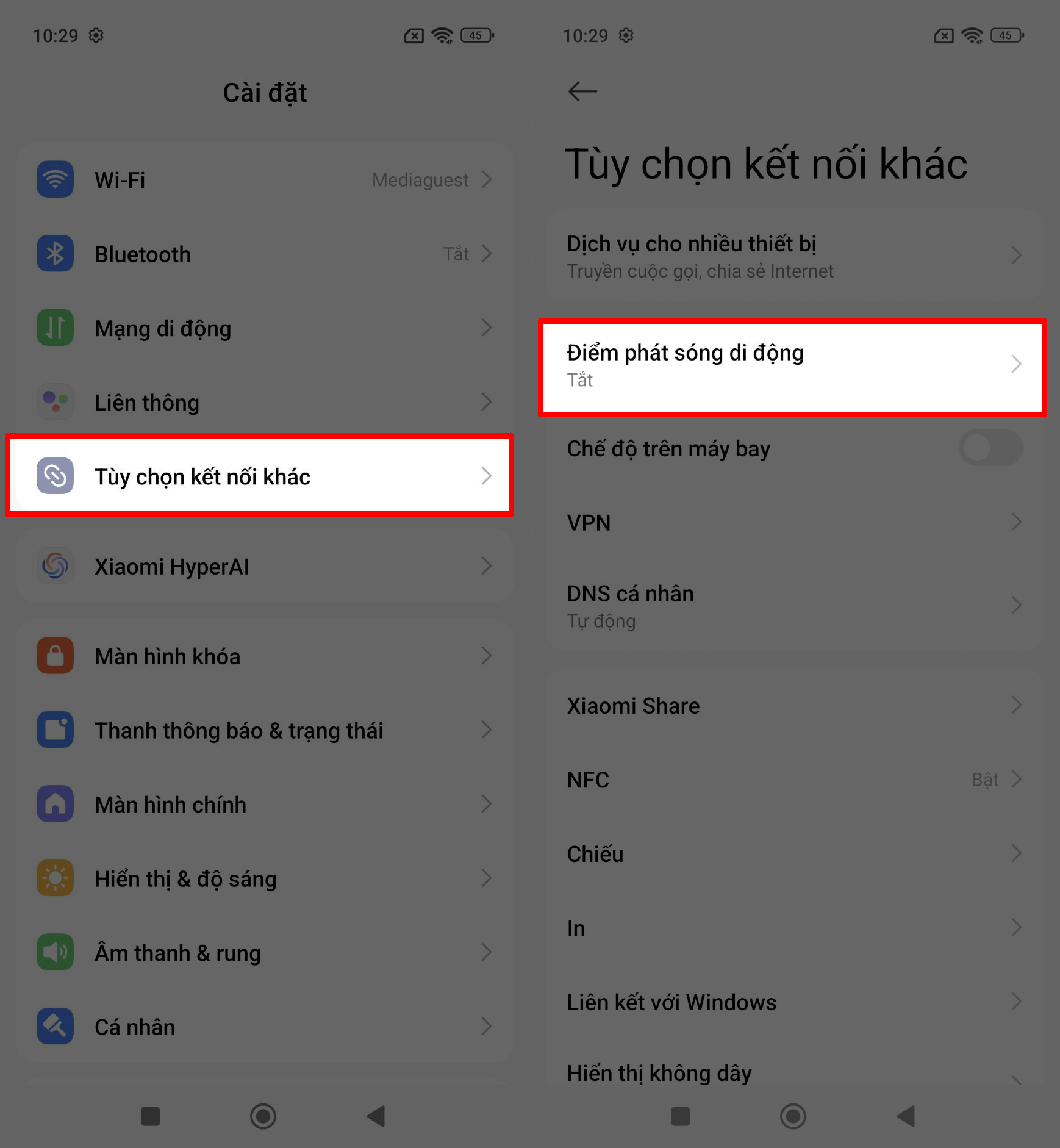 Cách phát Wi-Fi trên Xiaomi 15T Series