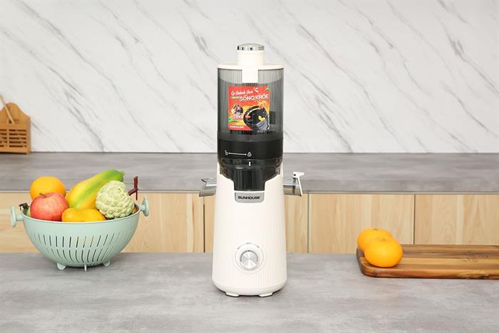 Máy ép chậm Sunhouse SHD5504 ống tiếp nguyên liệu lớn 120mm 200W