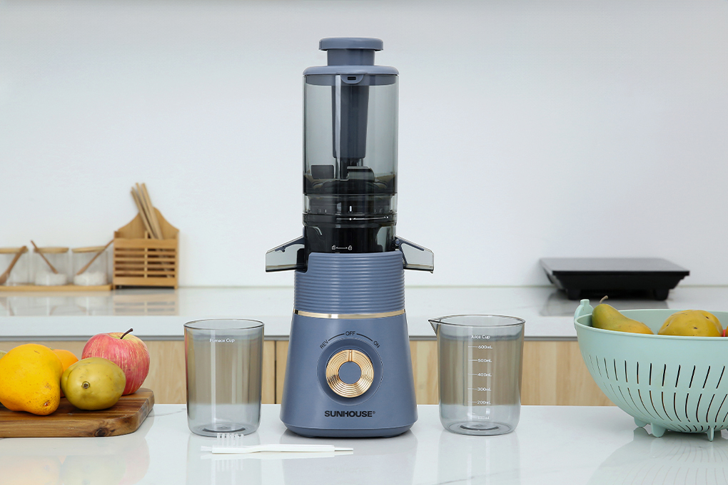 Máy ép chậm Sunhouse SHD5518 làm kem trái cây đông lạnh ống tiếp 105mm