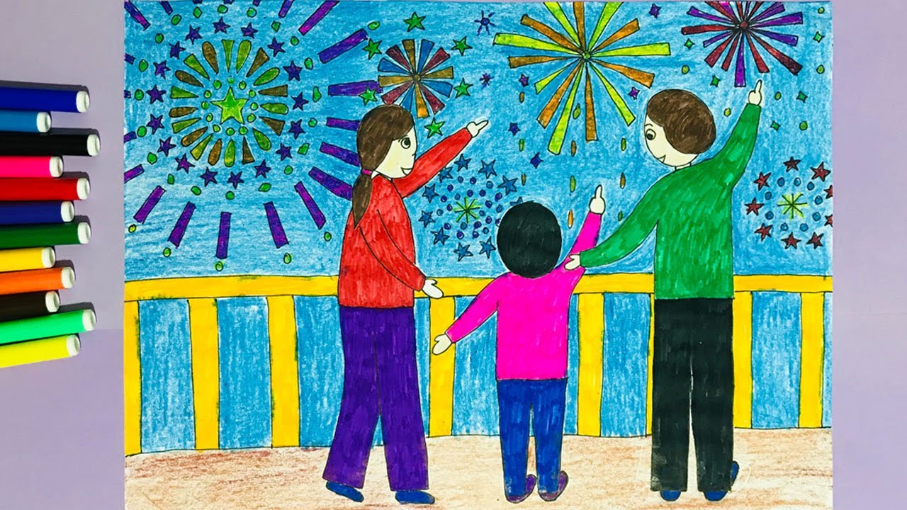 Tranh vẽ lễ hội là một trong những đề tài quen thuộc và đầy ý nghĩa