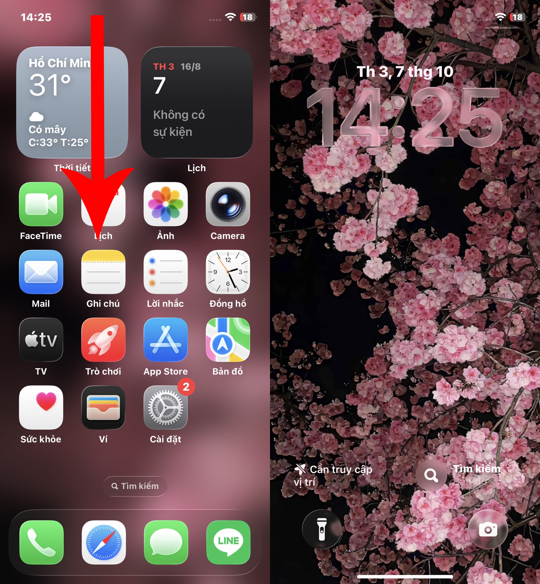 Cách Chuyển Tiện Ích Xuống Dưới Màn Hình Khóa Iphone Cách Chuyển Tiện Ích Xuống Dưới Màn Hình Khóa Iphone