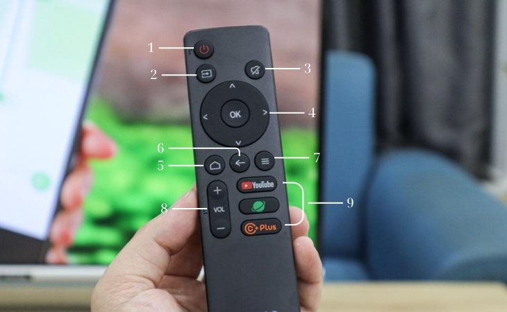 Hình ảnh remote tivi Coocaa dòng mới