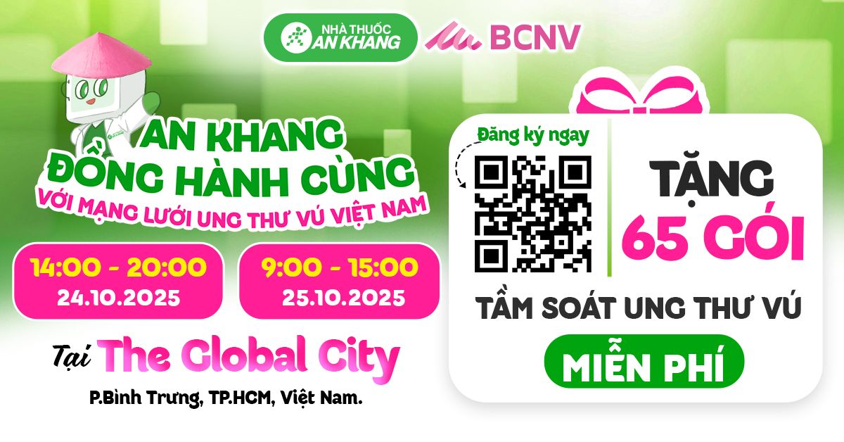 Nhà thuốc An Khang đồng hành cùng Mạng lưới Ung thư vú Việt Nam (BCNV)