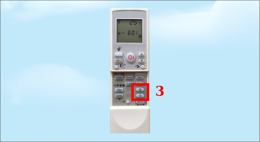 Sử dụng các phím mũi tên tăng/giảm nhiệt độ trong khung TEMP để thay đổi tần số