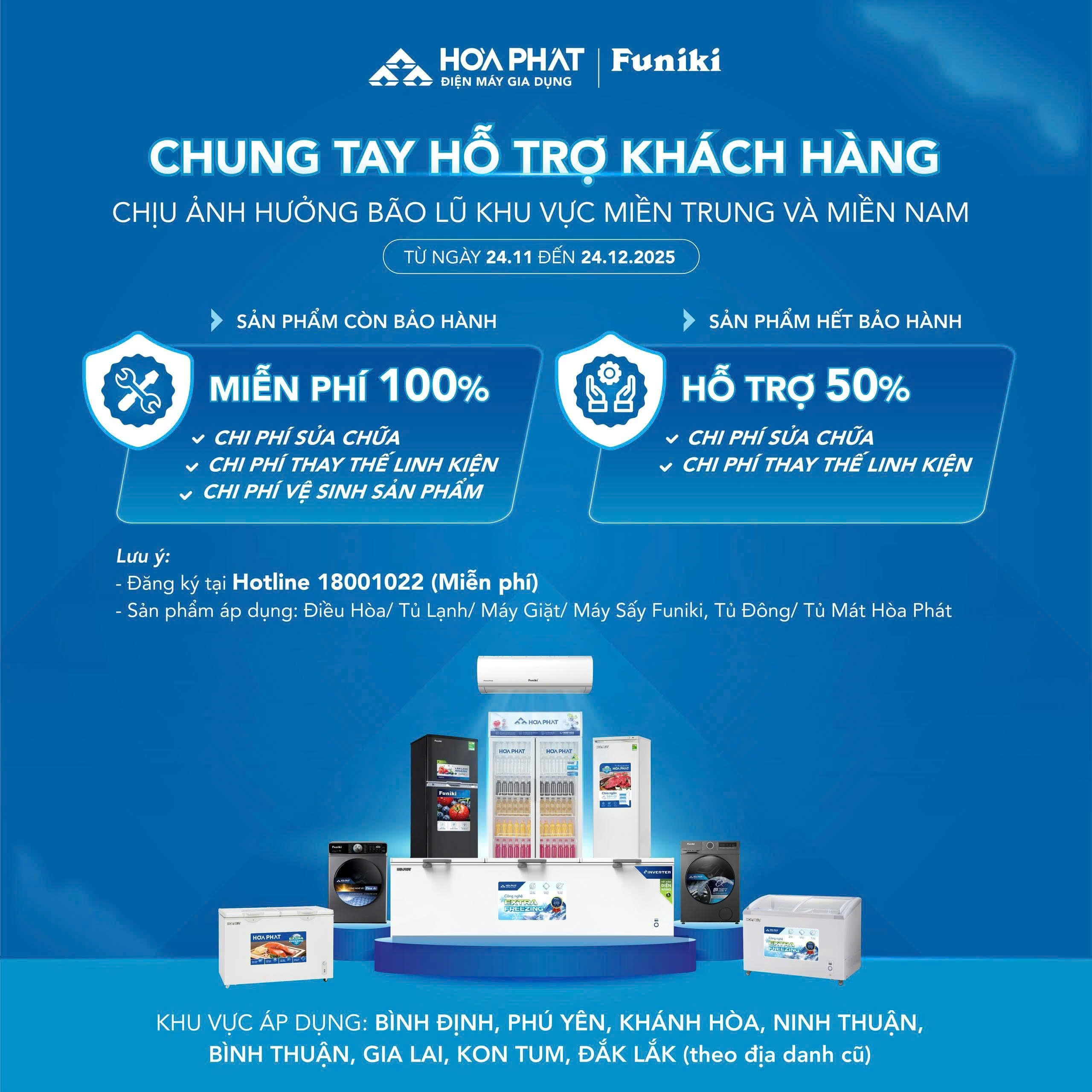 Chính sách của HÒA PHÁT - FUNIKI sau mưa lũ Chính sách của HÒA PHÁT - FUNIKI sau mưa lũ