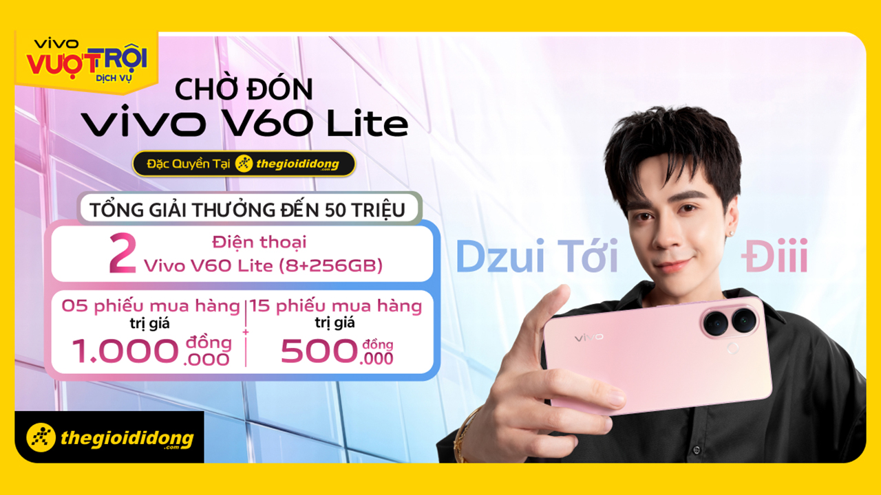 Trả Lời Ngay - Quà Trao Tay: Tham Gia Minigame Cùng Vivo V60 Lite, Rinh Về Cơ Hội Trúng Điện Thoại Miễn Phí Trả Lời Ngay - Quà Trao Tay: Tham Gia Minigame Cùng Vivo V60 Lite, Rinh Về Cơ Hội Trúng Điện Thoại Miễn Phí