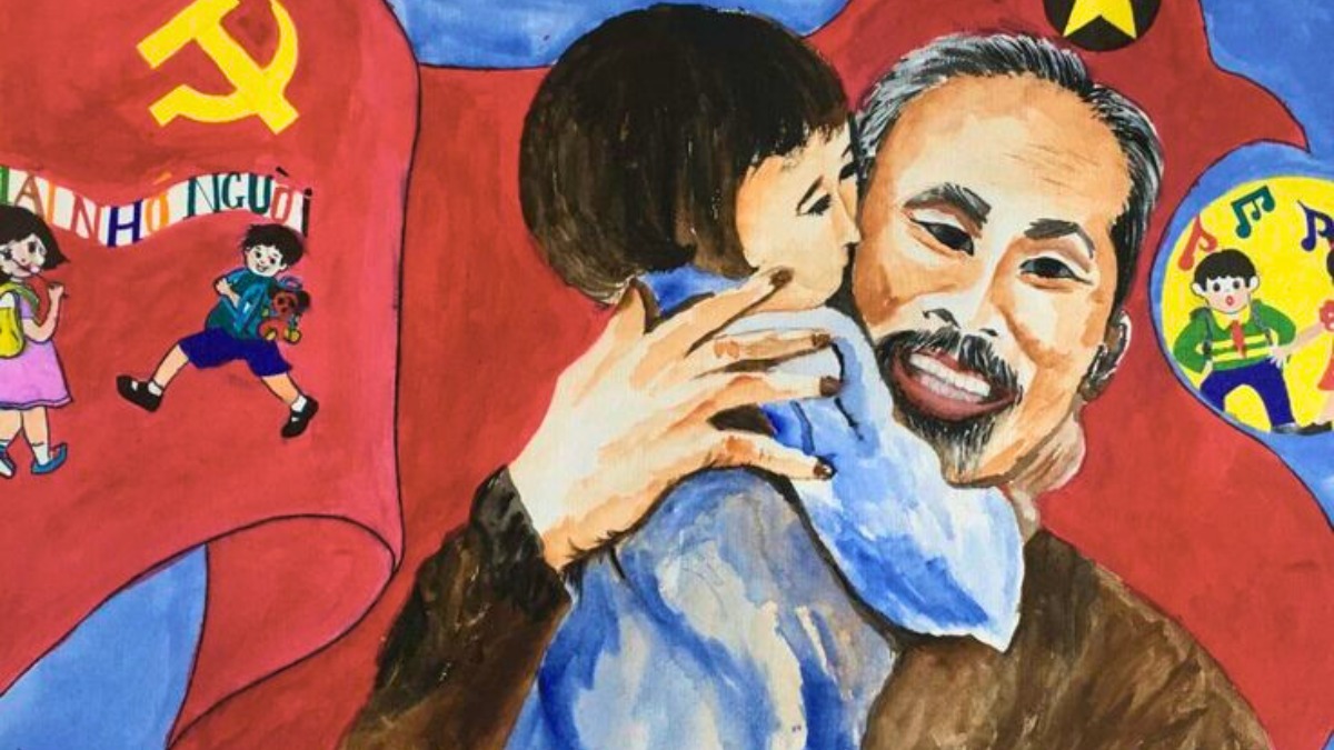 Mẫu tranh em yêu Tổ Quốc Việt Nam