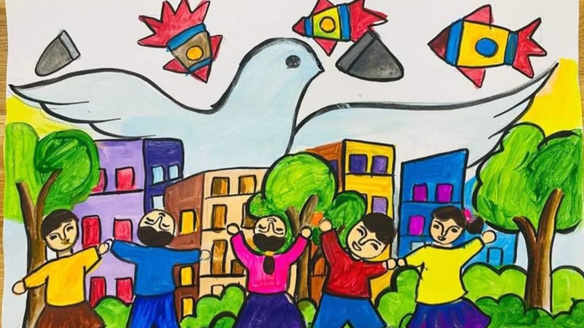 Mẫu tranh em yêu Tổ Quốc Việt Nam