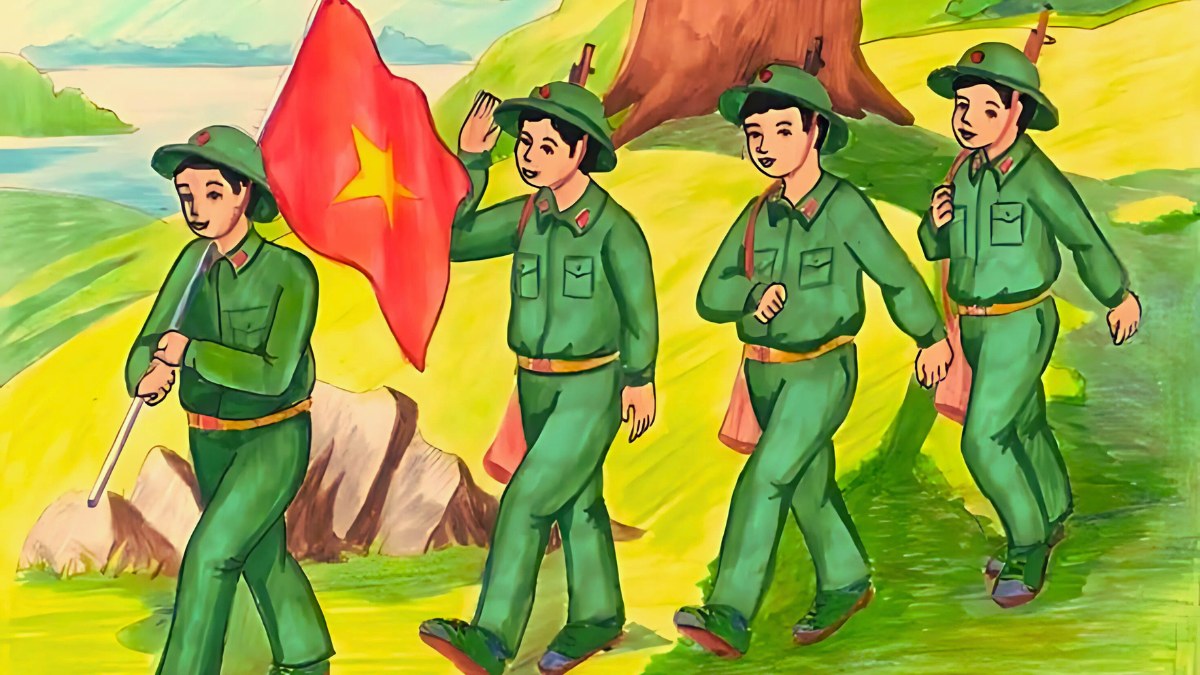 Mẫu tranh em yêu Tổ Quốc Việt Nam