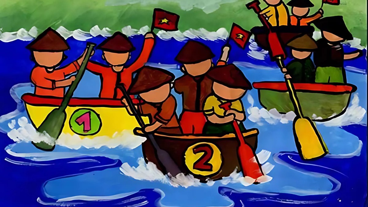 Mẫu tranh em yêu Tổ Quốc Việt Nam đơn giản