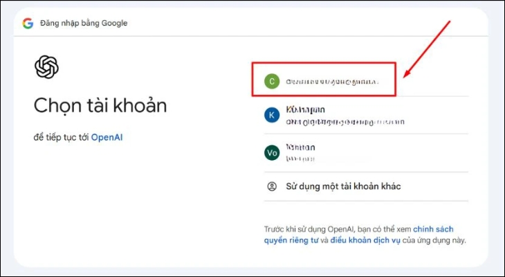 Đăng nhập tài khoản Sora AI bằng ChatGPT