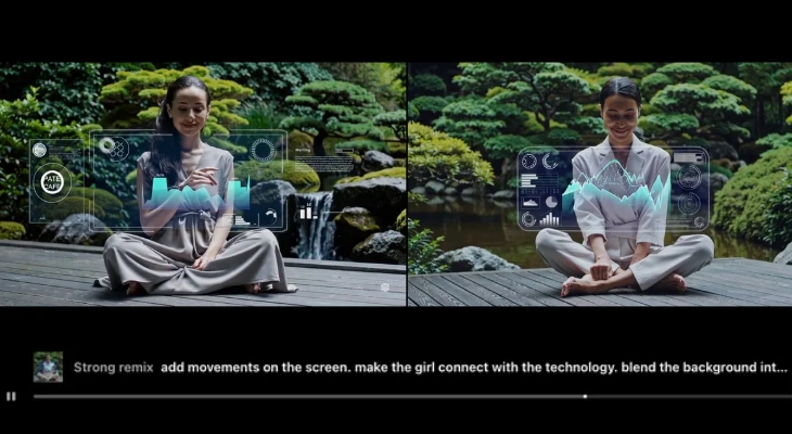Bạn có thể đặt câu lệnh thêm hành động vào video để Sora AI xử lý