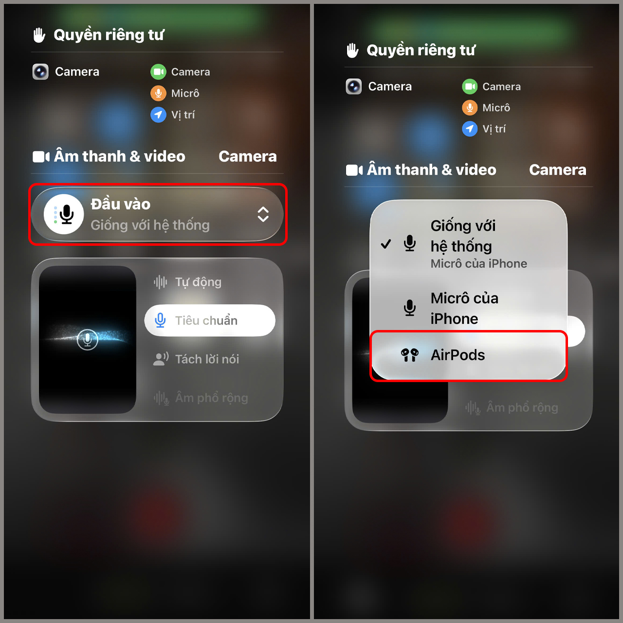 Cách dùng AirPods làm micro thu âm trên iOS 26 Cách dùng AirPods làm micro thu âm trên iOS 26