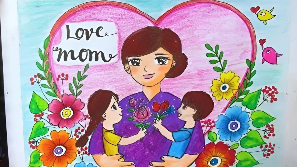 Mẫu tranh 8/3 tặng mẹ