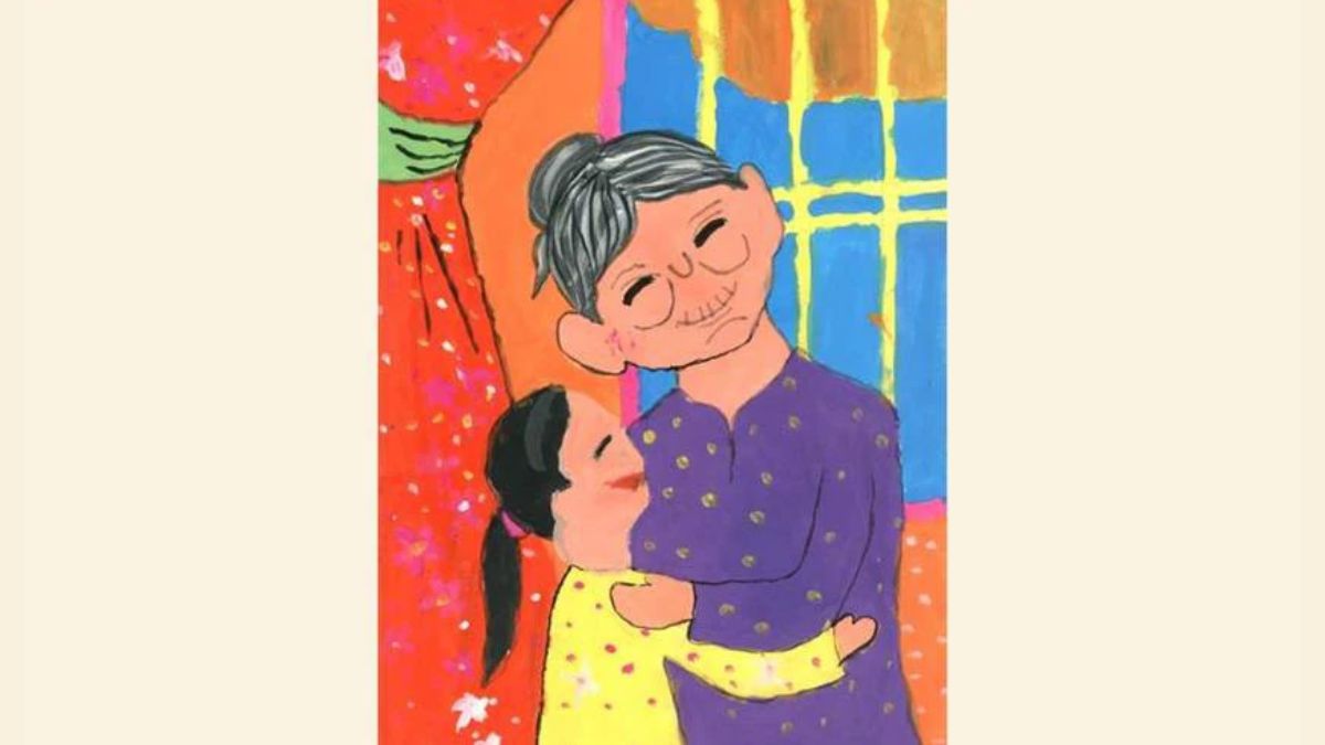 Mẫu tranh 8/3 tặng bà