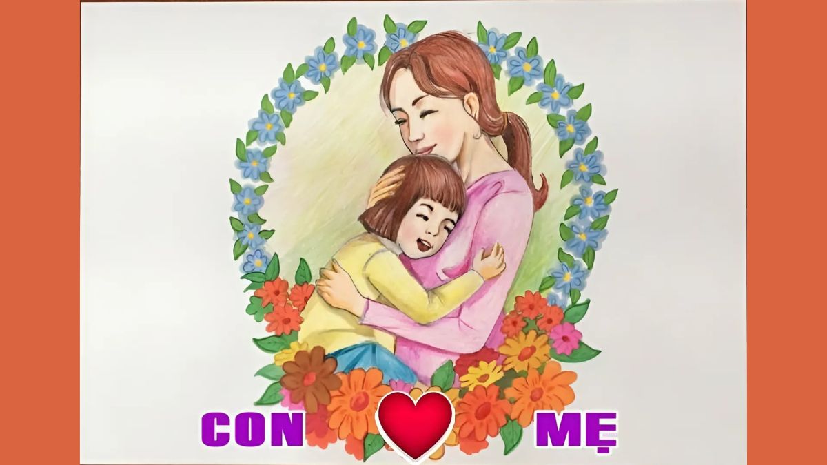 Mẫu tranh 8/3 tặng mẹ