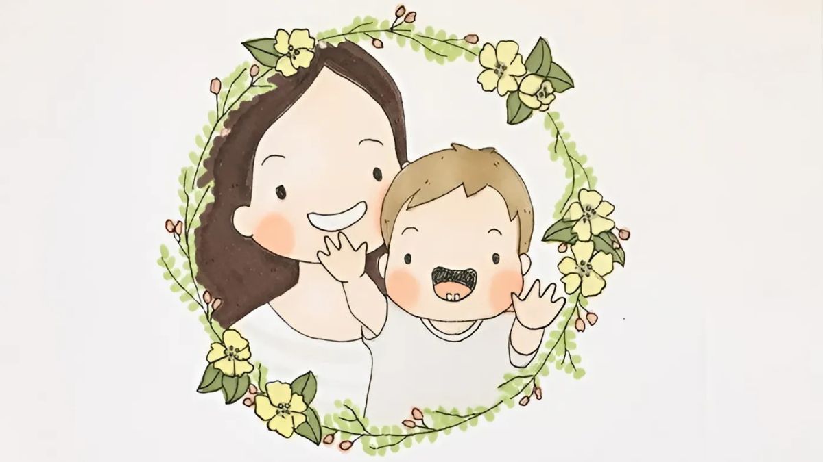 Mẫu tranh 8/3 tặng mẹ