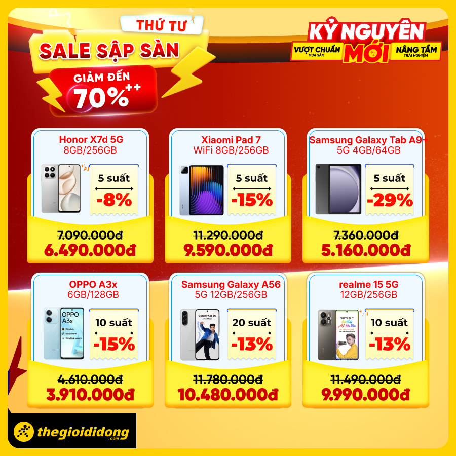 Cực HOT: Mời đoàn mình di chuyển vào trang TGDĐ săn deal Thứ 4 - Sale sập sàn tới 70%++