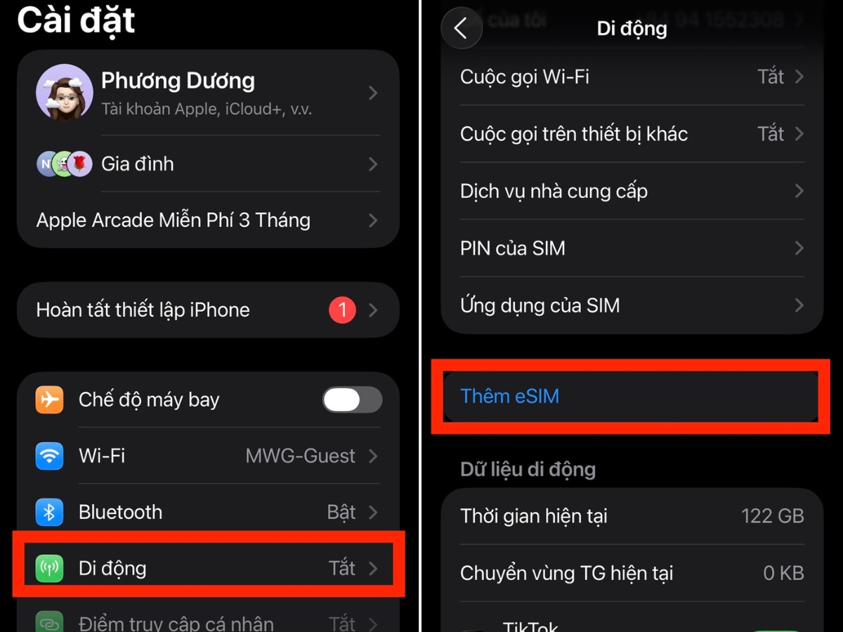 Kiểm tra trong Cài đặt Kiểm tra trong Cài đặt