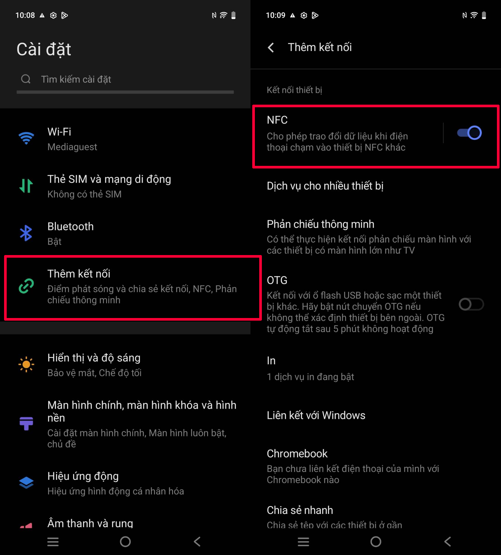Cách bật NFC trên vivo V60 Lite 