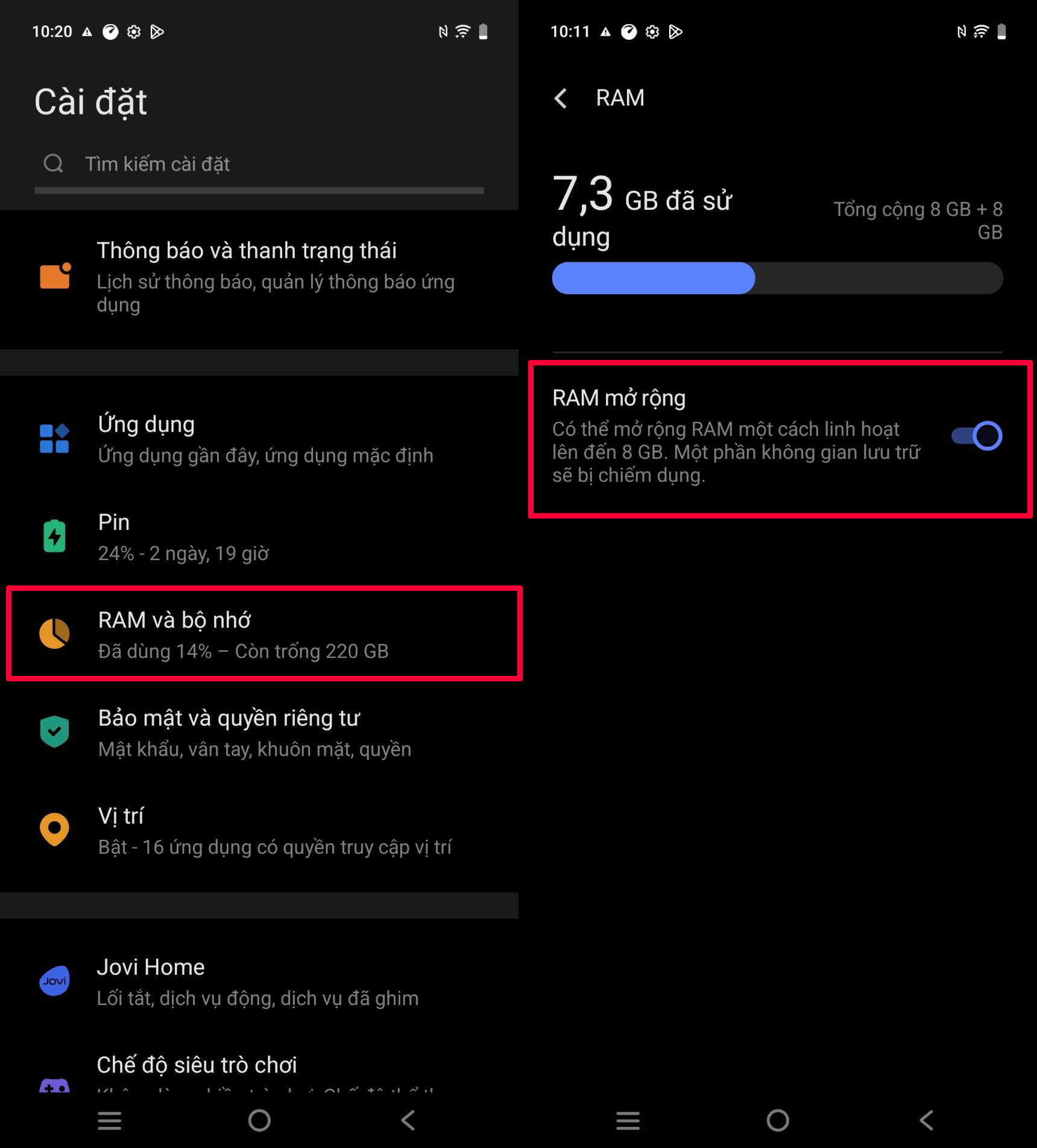 Cách mở rộng RAM trên vivo V60 Lite Cách mở rộng RAM trên vivo V60 Lite