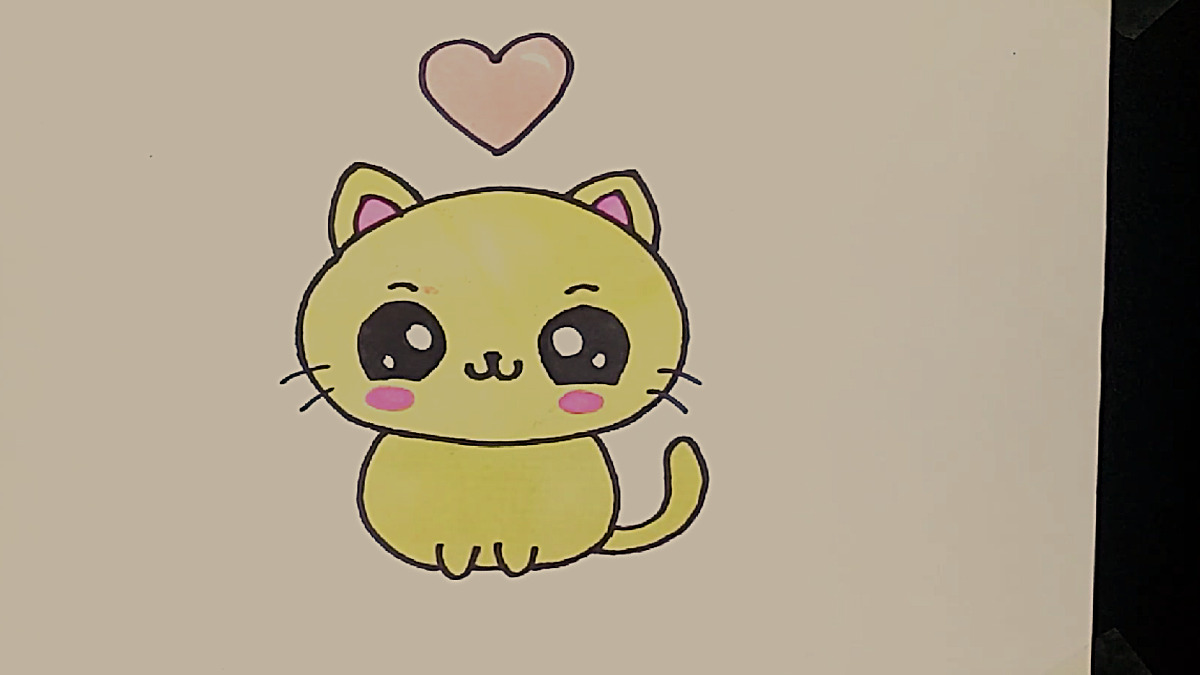 Bước 1: Vẽ khuôn mặt mèo Bước 1: Vẽ khuôn mặt mèo