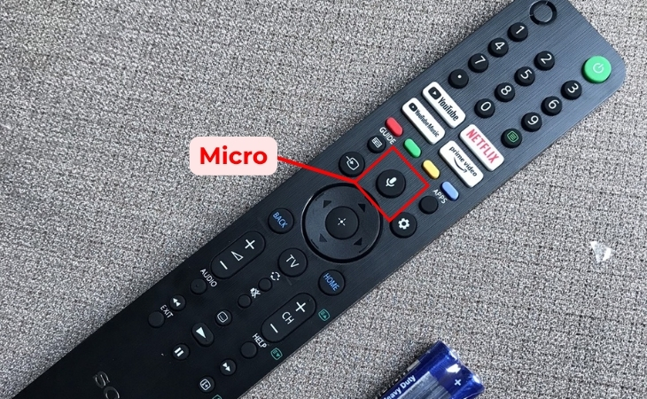 Remote tivi Sony có hỗ trợ micro