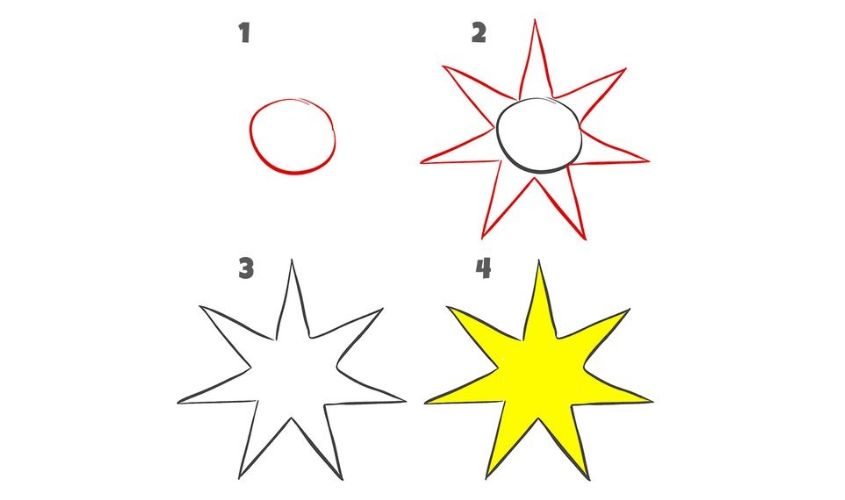 Vẽ ngôi sao 6 cánh khác