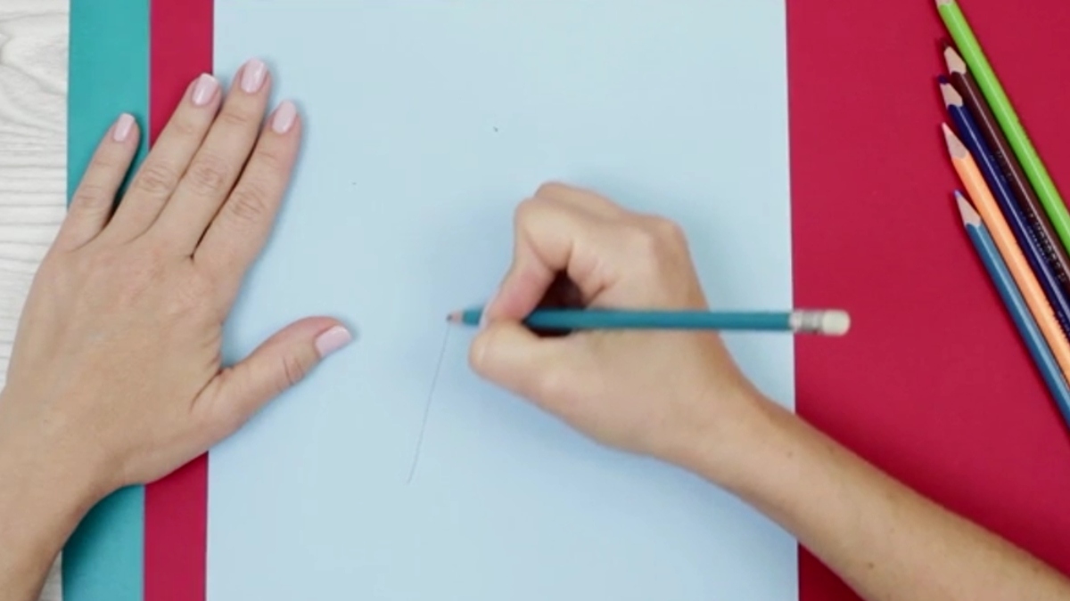 Bước 1: Vẽ khung ngôi sao