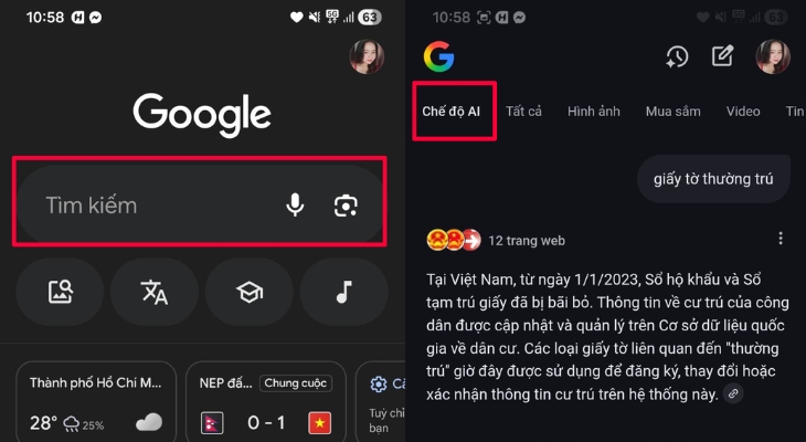 Dễ dàng tìm kiếm bằng Google AI Mode trên điện thoại Dễ dàng tìm kiếm bằng Google AI Mode trên điện thoại