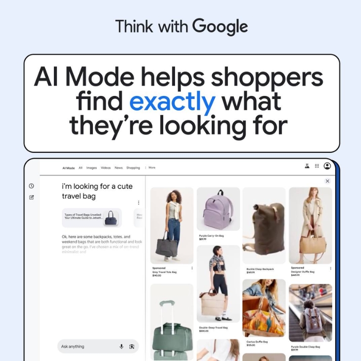 Bạn có thể nhờ vào Google AI Mode để tìm kiếm và chọn lựa sản phẩm theo yêu cầu Bạn có thể nhờ vào Google AI Mode để tìm kiếm và chọn lựa sản phẩm theo yêu cầu