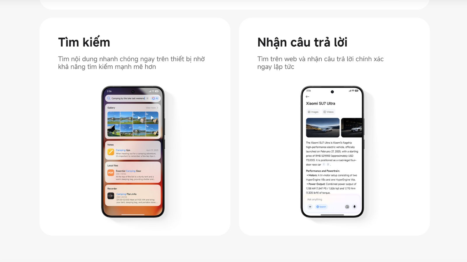 Tính năng tìm kiếm AI thông minh hơn Tính năng tìm kiếm AI thông minh hơn