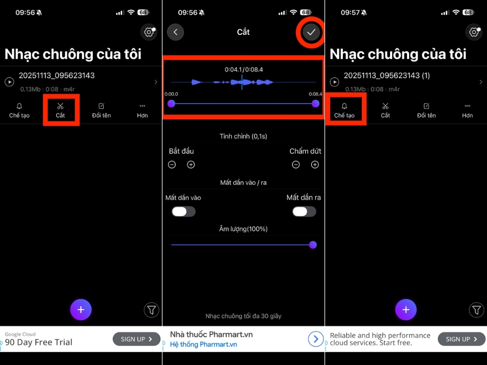 Tuỳ chỉnh cắt video 