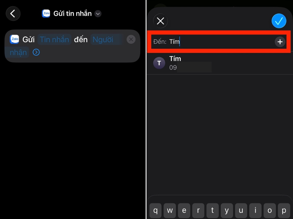 T&igrave;m t&ecirc;n người nhận muốn gửi tin nhắn