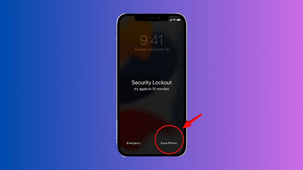 Nhấn vào tùy chọn Xóa iPhone Nhấn vào tùy chọn Xóa iPhone