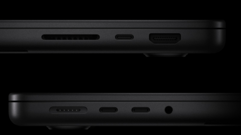 Cổng kết nối đầy đủ trên MacBook Pro M5