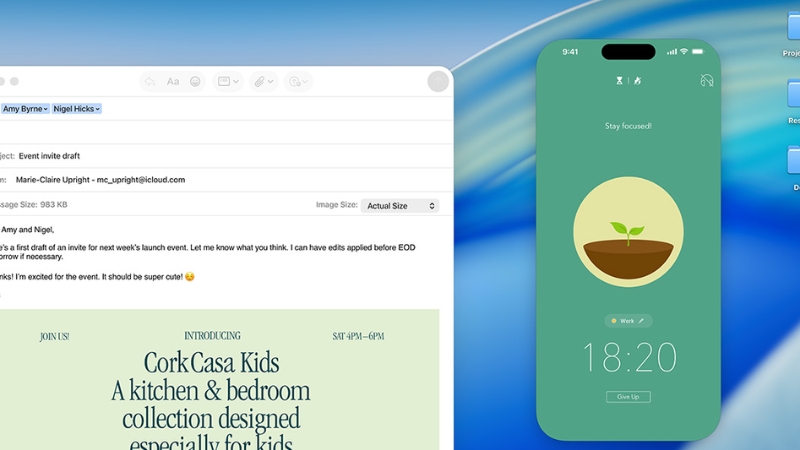MacBook Pro M5 hỗ trợ Phản chiếu iPhone
