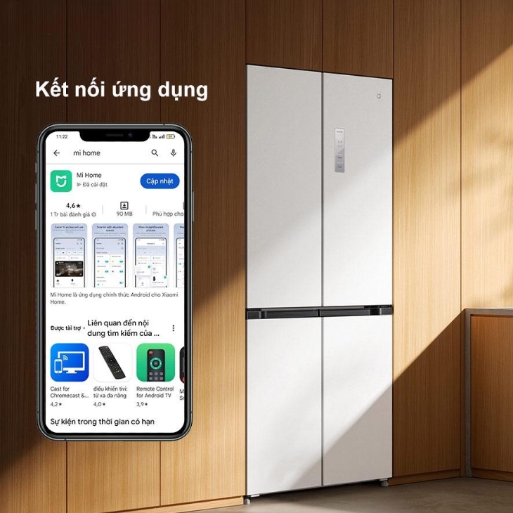 Các mẫu tủ lạnh thông minh của Xiaomi đều có thể kết nối với điện thoại, cho mang lại sự tiện lợi
